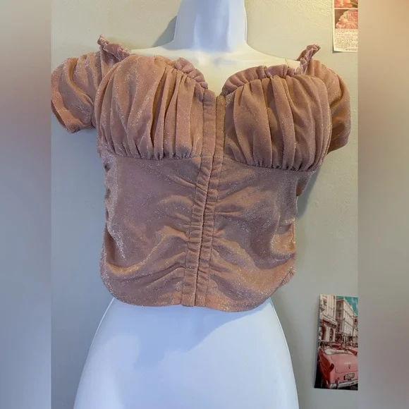 Windsor Shimmering Blouse in Rose Gold - Picture 1 of 4